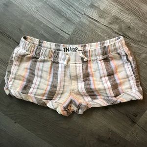 TNA Aritzia Striped Hemp Shorts
